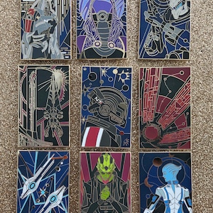 Mass Effect Tarot Inspired Hard Enamel pins