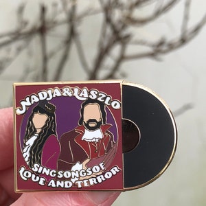 Nadja and Laszlo Songs of Love and Terror Vinyl What We Do In The Shadows Hard Enamel Lapel Pin Badge image 3