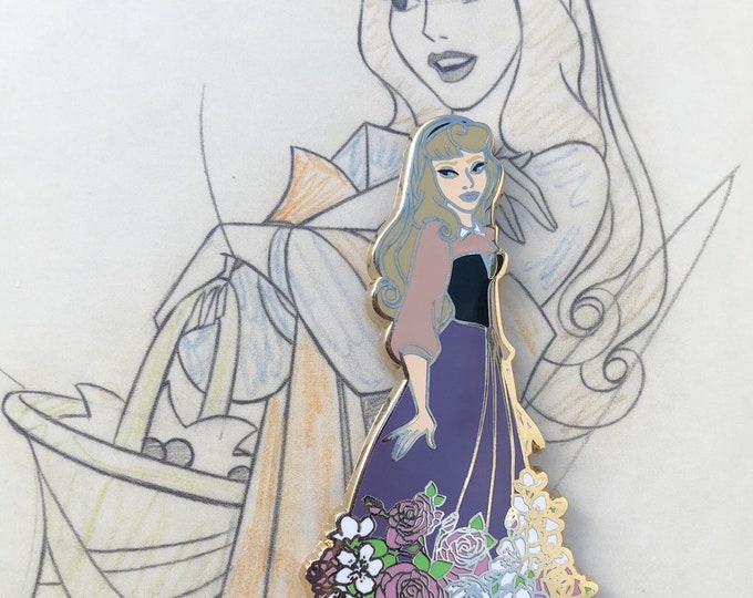 Briar Rose Flower Meanings Fantasy Hard Enamel Lapel Pin Badge Etsy