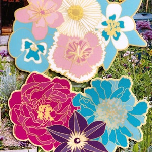 Pride Posies Vinyl Stickers Bi and Trans Pride Subtle Discreet Pride Flag Colours