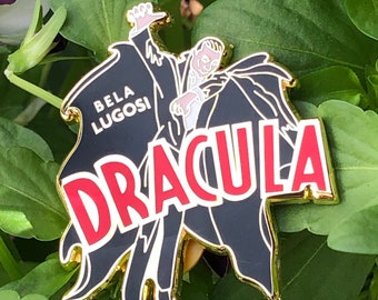 Dracula, Vintage Horror Poster, Bela Lugosi Hard Enamel Lapel Pin Badge