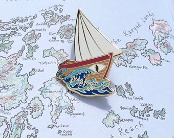 Lookfar Ursula K Le Guin Fantasy Sailing Boat - Pin de solapa esmaltado duro