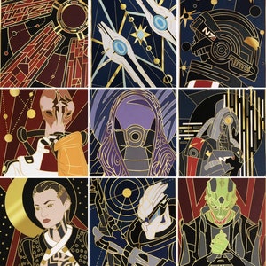 Mass Effect Tarot Inspired Prints, A5, recycled 300gsm