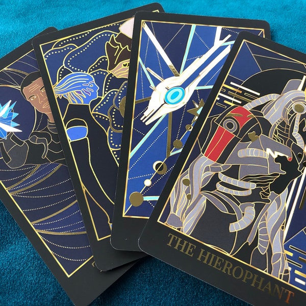 Mass Effect Inspired Major Arcana Gold Foiled Tarot Cards