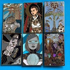 Mass Effect Tarot inspired hard enamel pins volume 2