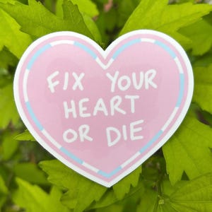 Fix your heart or die - vinyl sticker - twin peaks