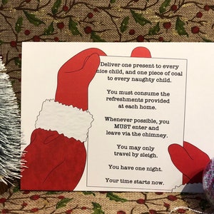 Tarjeta navideña de papel reciclado Taskmaster Santa A6