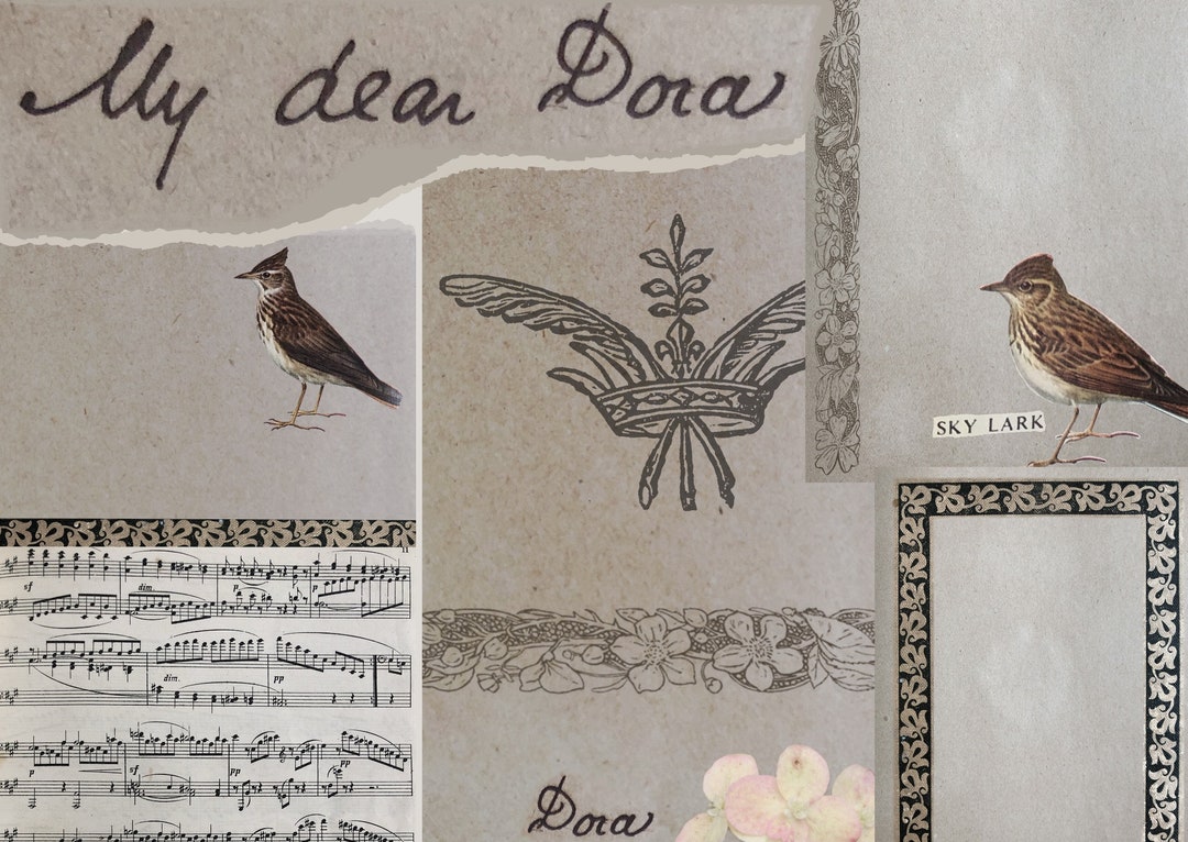 My Dear Dora Digital Kit Junk Journal Scrapbook Ephemera Materials 6 ...