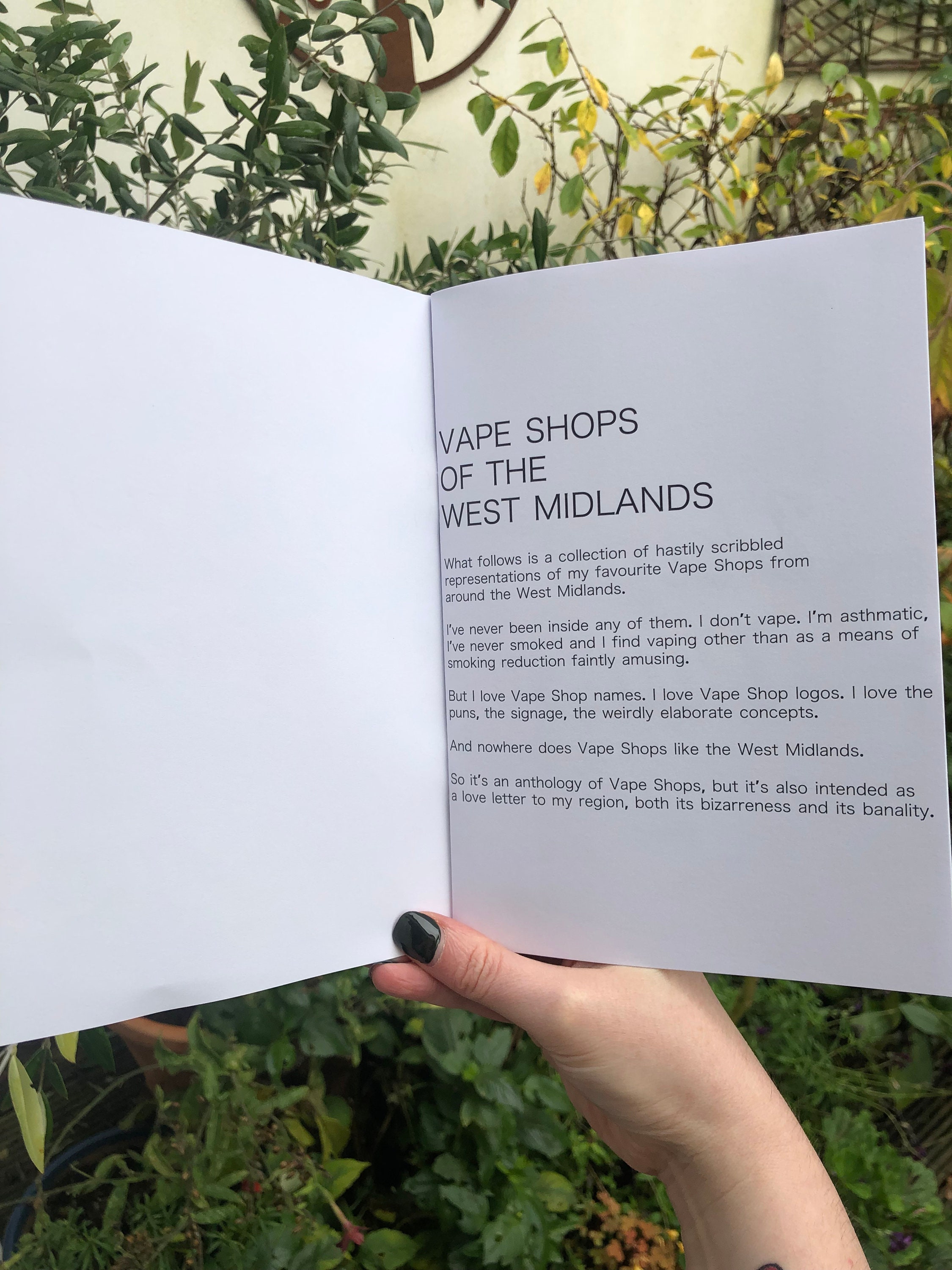 Vape Shops of the West Midlands- A5 Recycled Zine