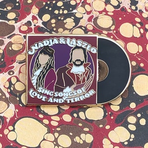 Nadja and Laszlo Songs of Love and Terror Vinyl What We Do In The Shadows Hard Enamel Lapel Pin Badge image 2