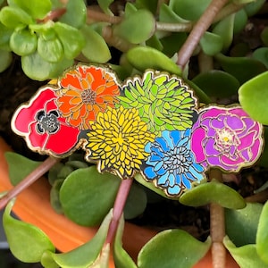 Pride Posies Rainbow Classic Pride Flag Hard Enamel Lapel Pin Badge