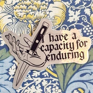 J'ai une capacité de résistance - Sticker en vinyle métallique Lestat quote IWTV
