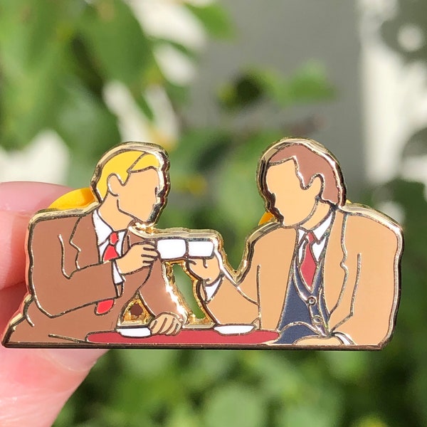 Frasier Crane and Niles Crane Hard Enamel Lapel Pin Badge