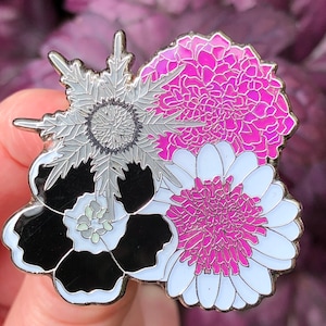 Asexual Pride Posie Blumen Emaille Anstecknadel Abzeichen