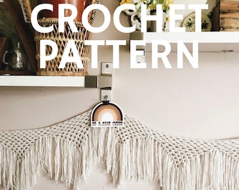 HÄKELMUSTER // Fresh Fringe Banner // Boho Quaste Wandbehang // Easy Boho Macrame & Crochet