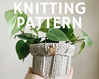 STRICKMUSTER // Aster Knit Plant Cosy Pattern // PDF Download