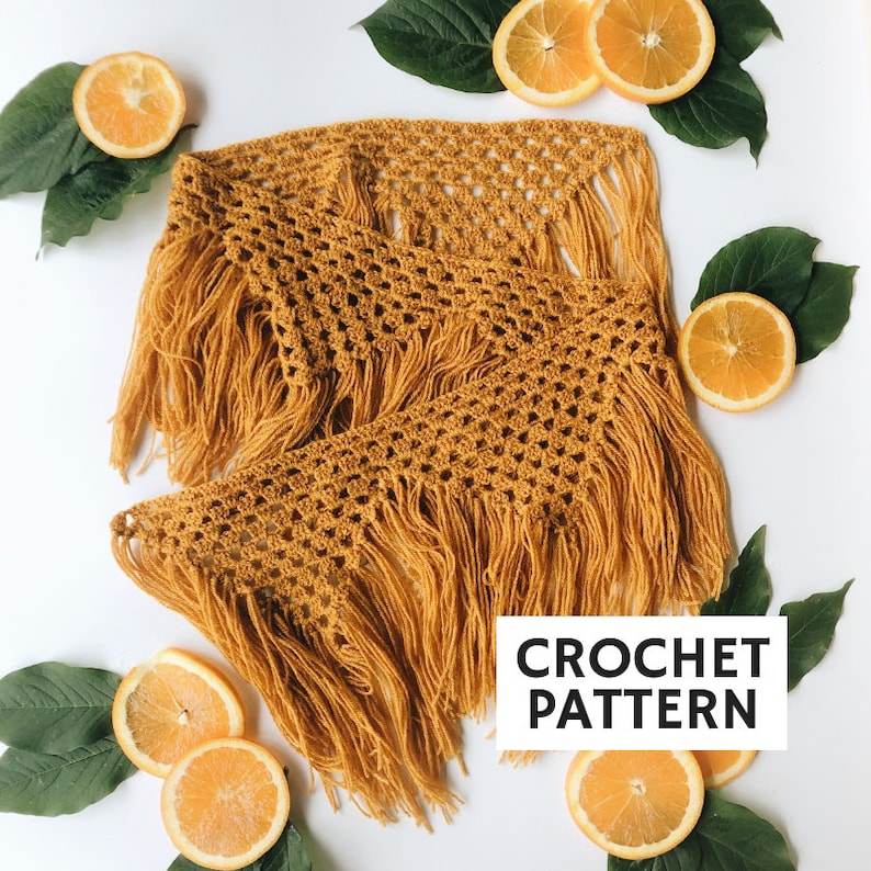 CROCHET PATTERN Fresh Fringe Banner Boho Tassel Wall Hanging Easy Boho Macrame /& Crochet