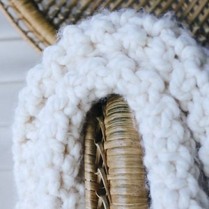 Chunky Textured Blanket CROCHET PATTERN // Herringbone Crochet Afghan Pattern // The Athabasca Throw image 5