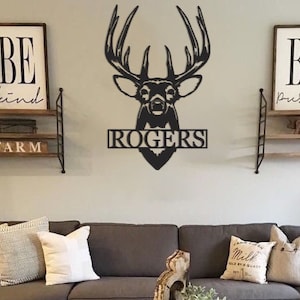 Whitetail Buck Monogram - Metal