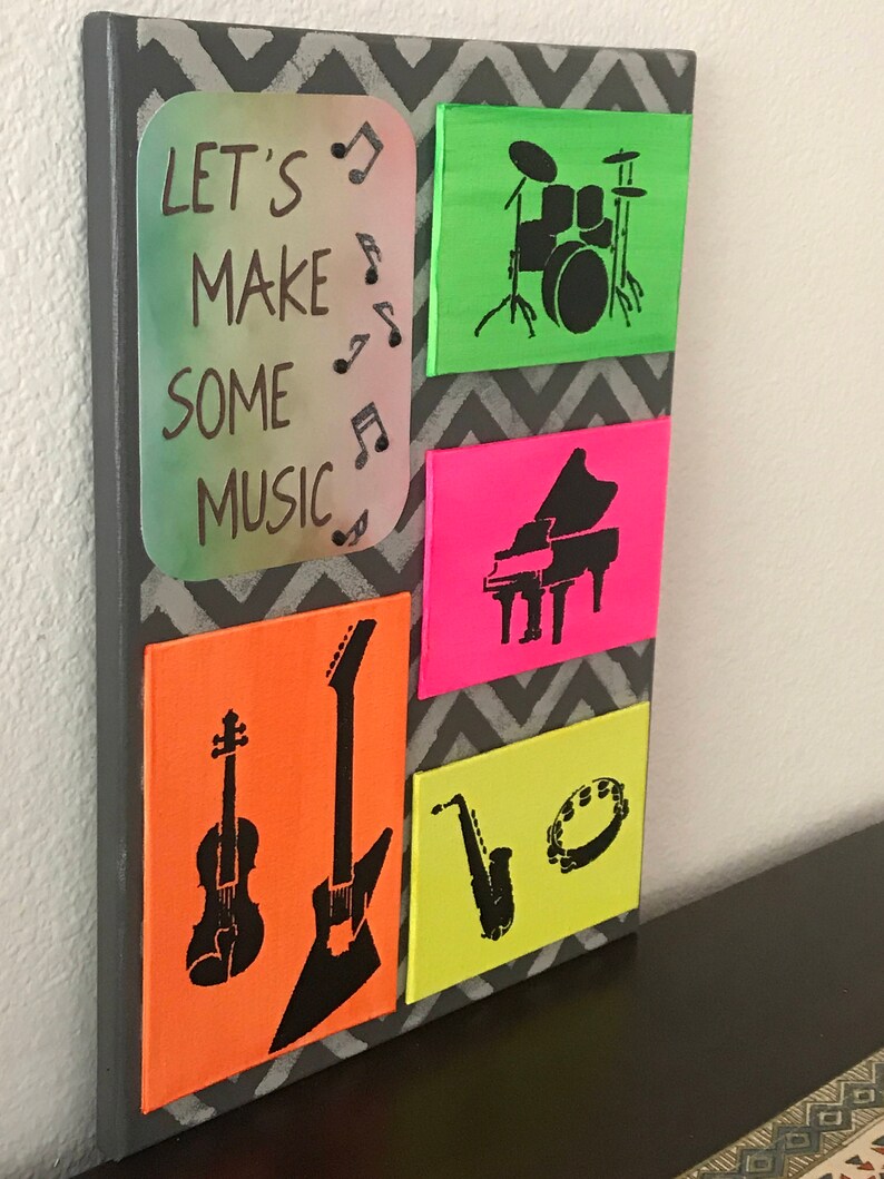 Music art kids' room art home decor original acrylics Etsy