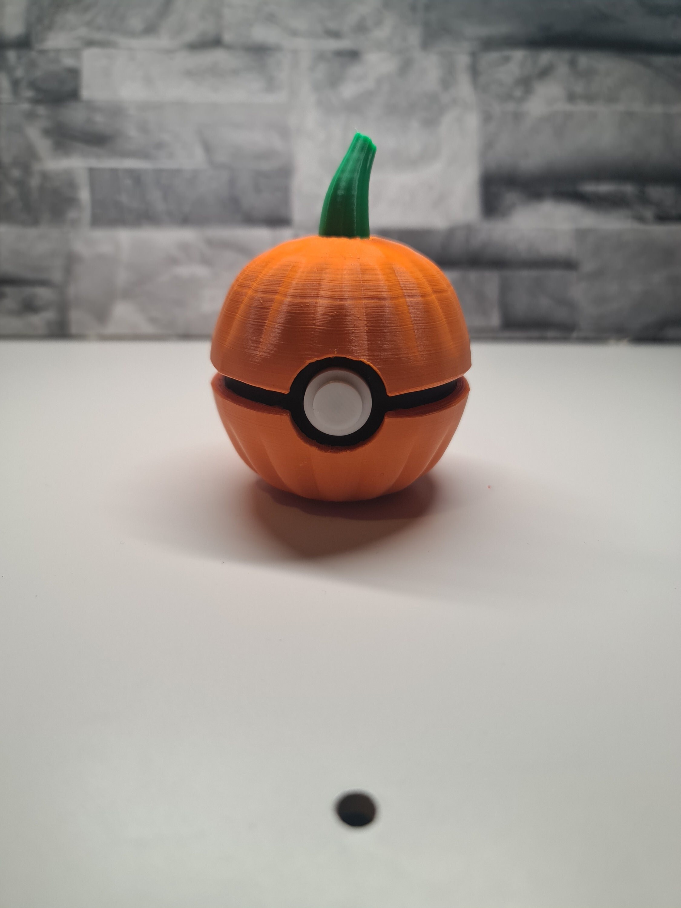 Halloween Pumpkin Pokeball 3d Print - Etsy