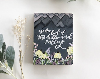 Customized Handpainted Journal, Prayer Journal, Wildflower Painting