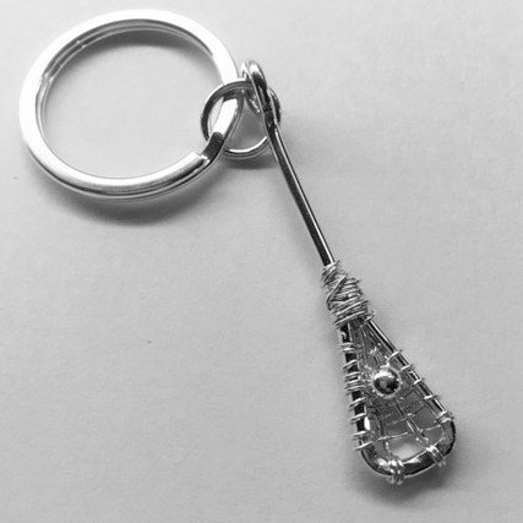 Stick Key Rings Handmade Sterling Silver Lacrosse Stick Key Ring - Etsy
