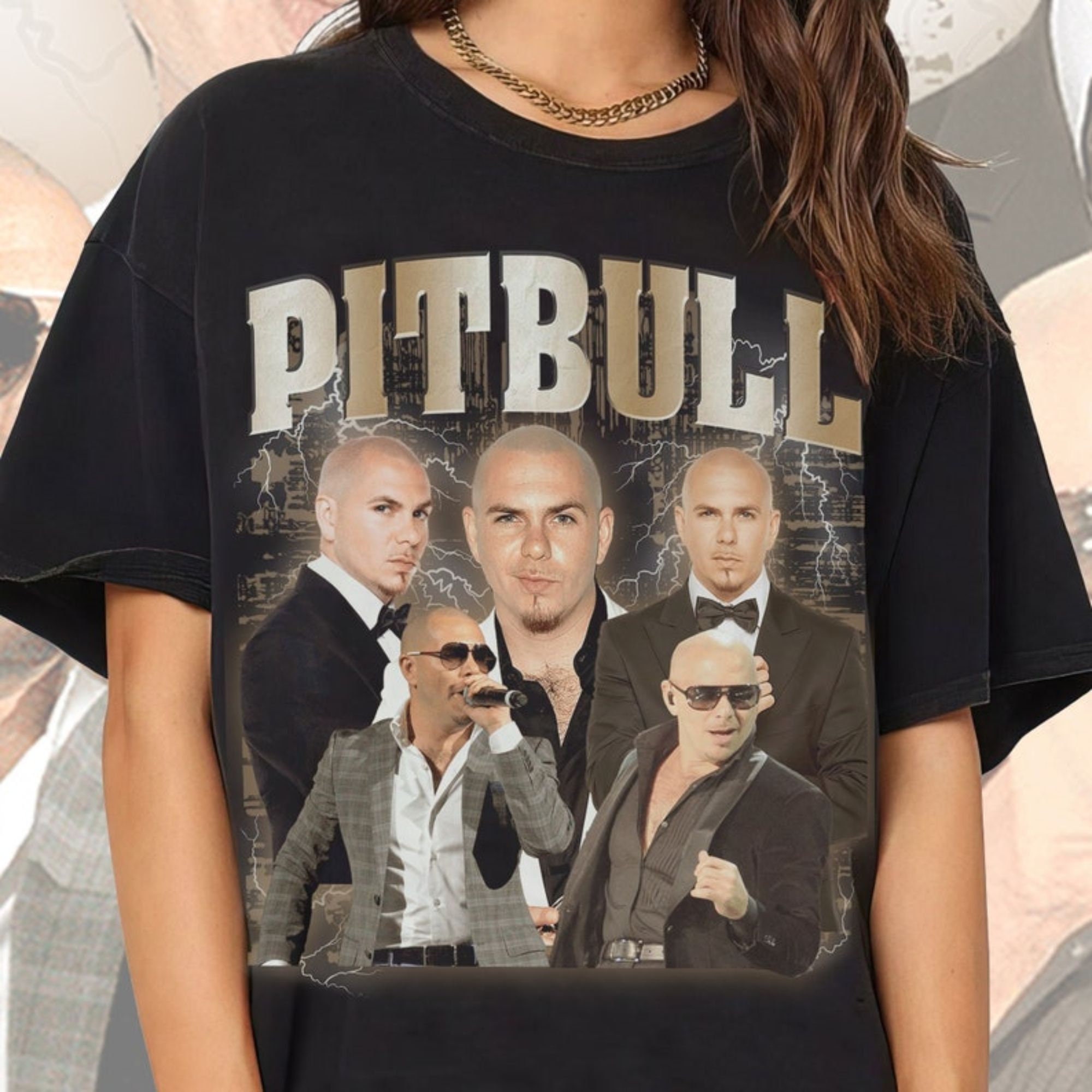 Discover Pitbull Hip Hop, Pitbull Rap Vintage 90s Retro 90 Pitbull Tshirt