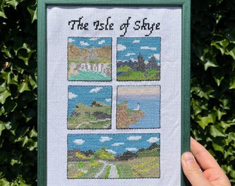 Korsstygnsmönster för Isle of Skye i PDF-format för nedladdning