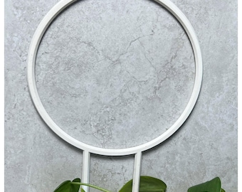 hoop indoor houseplant trellis for hoya lover, circle trellis plant decor, gardening gift for her, plant stake for home decor, plant support