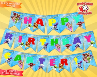 Muppet Babies, Banner, Digital, Printable, Birthday, Party, Decorations, Decor, Editable, Muppets, Garland, Designs, DIY, Set, Bunting