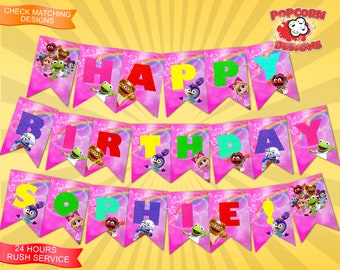 Muppet Babies, Banner, Digital, Printable, Birthday, Party, Decorations, Decor, Editable, Muppets, Garland, Designs, DIY, Set, Bunting