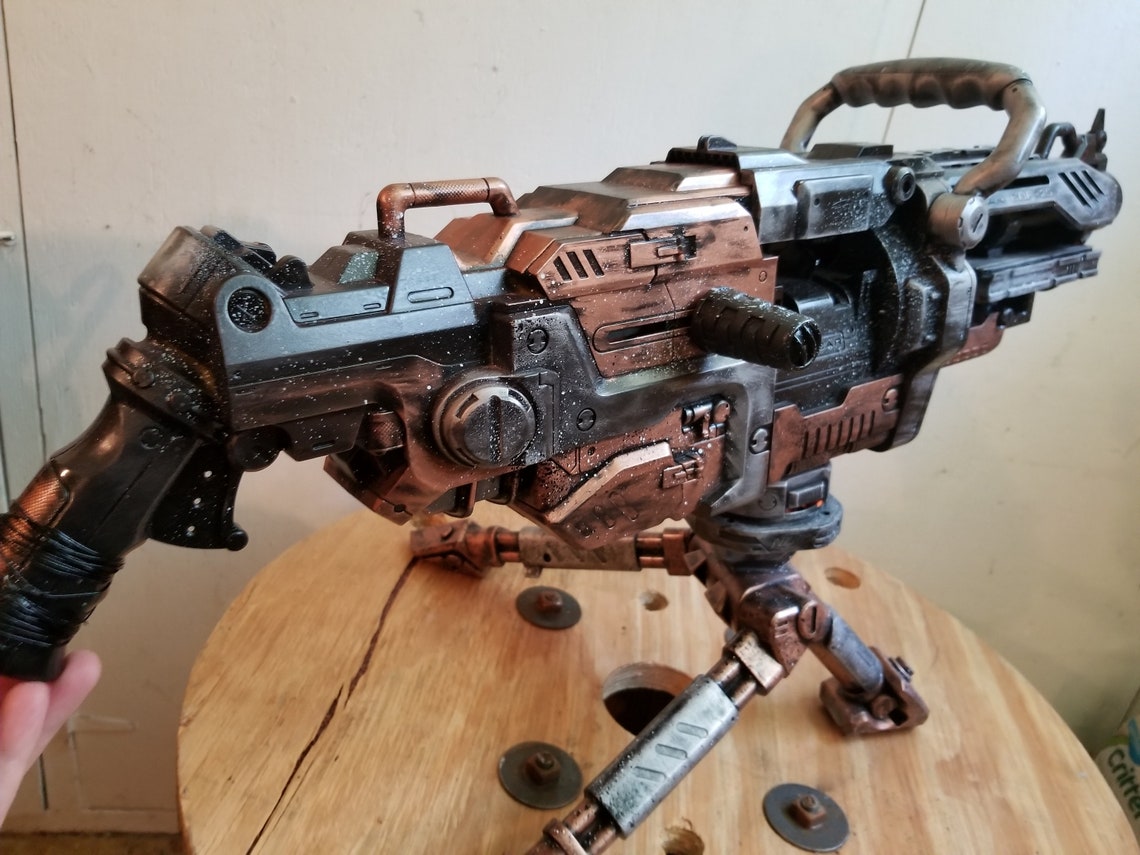 Steampunk Vulcan Tripod Machine Gun weapon prop nerf gun Etsy