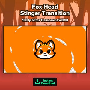 Transición de aguijón de zorro / Transición de escena animada de Twitch / Aguijón animado / Transición de escena de zorro