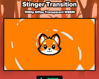 Fox Stinger Transition | Animated Twitch Scene Transition | Animated Stinger | Fox Scene Transition