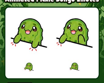 Animated Bongo Pickle Emote | Cute Pickle GIF for Twitch, Discord, YouTube & VTubers | Cucumber Bongo Emotes