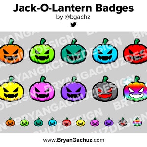 Jack O Lantern Pumpkin Twitch Badges Bit Badges Channel Points Discord Badges Youtube Badges Subscriber Badges Facebook Badges Tiktok Badges