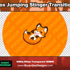 Fuchs Springen Stinger Übergang Animierter Twitch Szenen Übergang | Fuchs Motiv Übergang