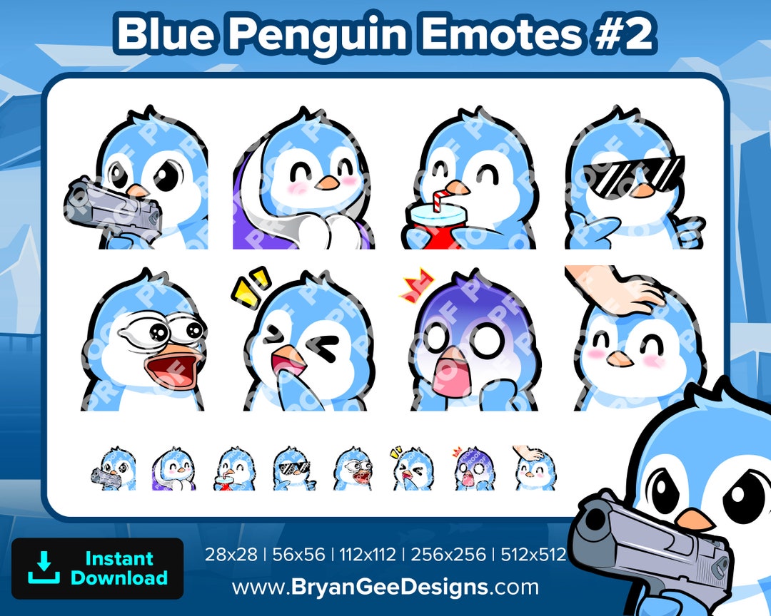 Puffle Emotes club Penguin Twitch / Discord ZIP File 