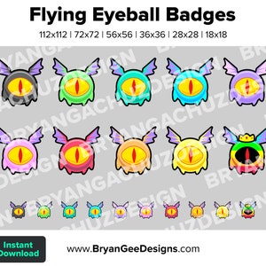 Eyeball Monster Twitch Badges Bit Badges Channel Points Discord Badges Youtube Badges Subscriber Badges Facebook Badges Tiktok Badges