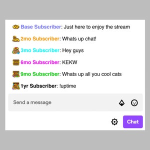 May include: A screenshot of a chat window with a list of messages from different subscribers. The messages include greetings, comments, and requests for information. The chat window has a text box for sending messages, a button to send a message, and a button to access settings.