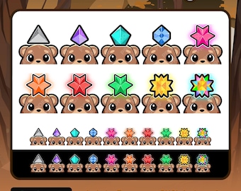 Brown Bear Bit Badges | Twitch Bits Badges | Bits | Teddy Bear Emotes | Brown Bear Emotes | Brown Bear Emojis