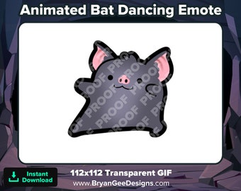 Animated Bat Dancing Emote for Twitch or Discord, Cat Dance Emote, Dancing Cat, Animated Emote