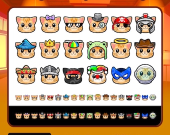 Orange Tabby Cat Twitch Badges Bit Badges Channel Points Discord Badges Youtube Badges Subscriber Badges Facebook Badges TikTok Badges