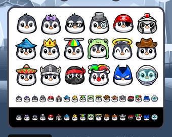 Penguin Twitch Badges Bit Badges Channel Points Discord Badges Youtube Badges Subscriber Badges Facebook Badges TikTok Badges