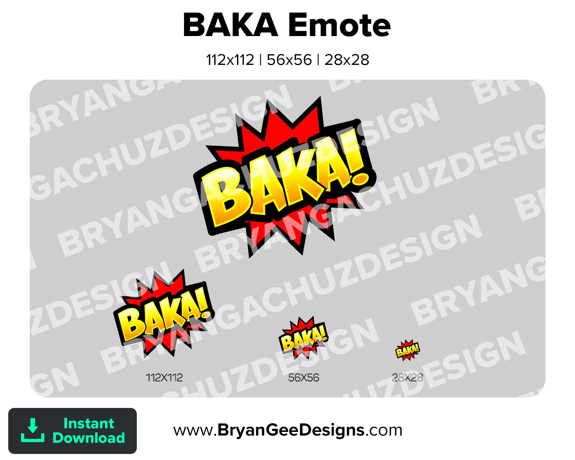 BAKA Emote for Twitch Discord or Youtube
