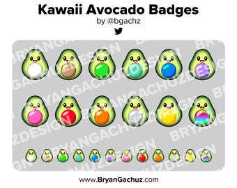 Avocado Twitch Badges Bit Badges Channel Points Discord Badges Youtube Badges Subscriber Badges Facebook Badges Tiktok Badges