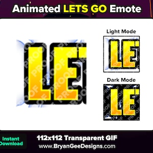Animated LET&#39;S GO! Emote for Twitch or Discord