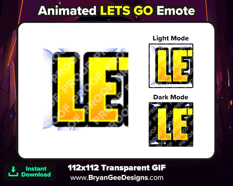 Animated LET'S GO Emote for Twitch or Discord - Etsy UK