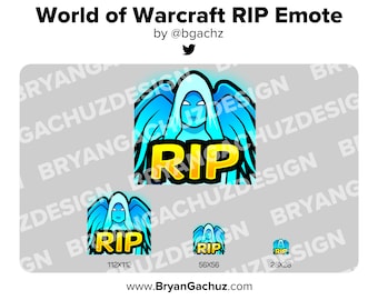 World of Warcraft RIP Emote for Twitch, Discord or Youtube